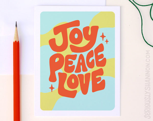 Joy Peace Love Holiday Card