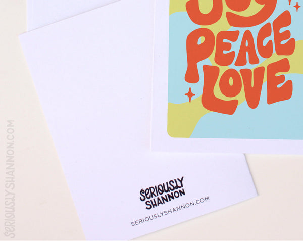 Joy Peace Love Holiday Card
