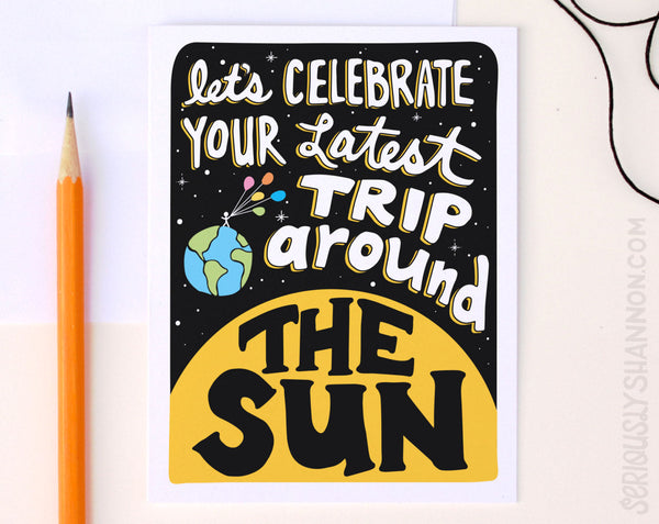 Trip Around The Sun Birthday Card