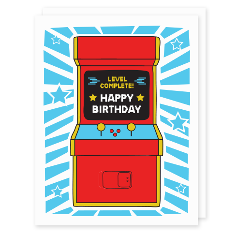 Arcade Game Birthday Card