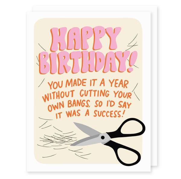 Cutting Bangs Birthday Card