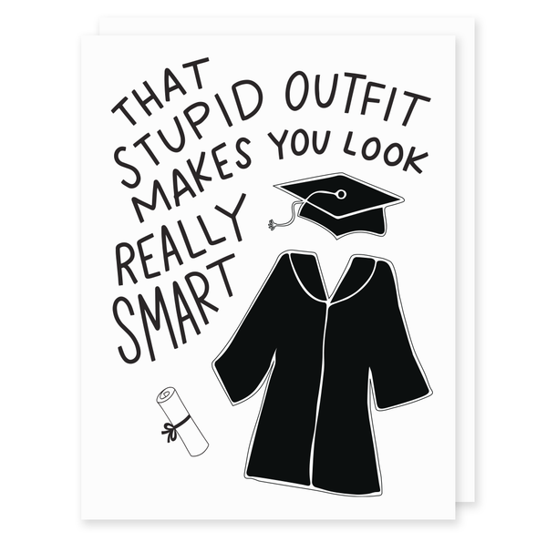 Cap and Gown Graduation Card