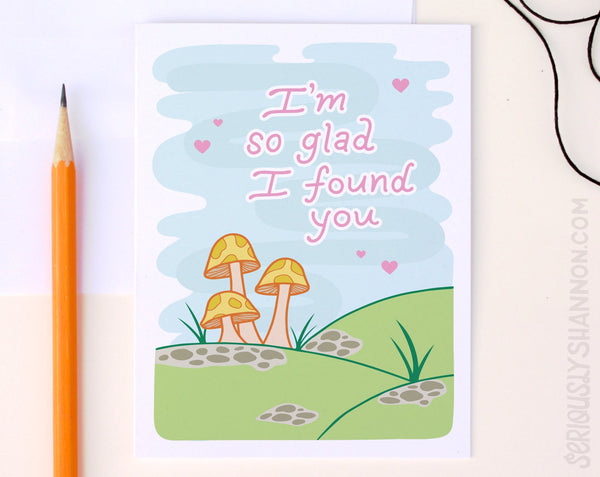 Cute Mushroom Valentine's Card