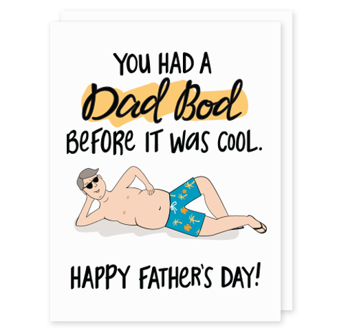 Dad Bod Fathers Day Card