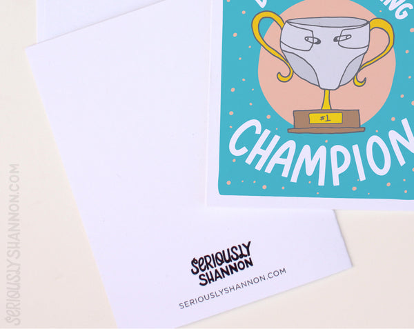 Diaper Changing Champion Card