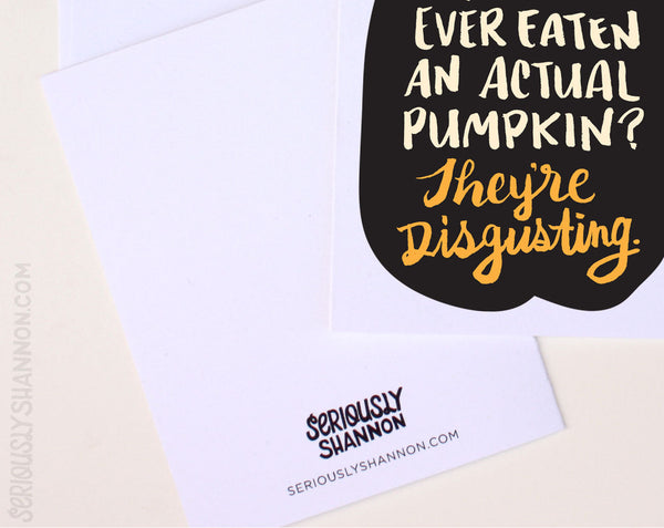 Disgusting Pumpkin Card