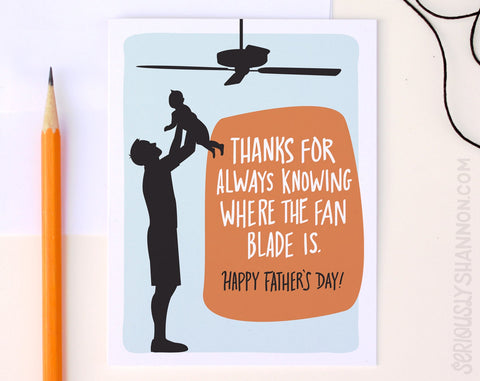 Fan Blade Father's Day Card (present tense)