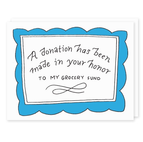 Funny Donation Card