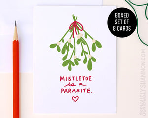 Funny Mistletoe Card Set