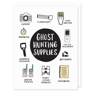Ghost Hunting Supplies Card