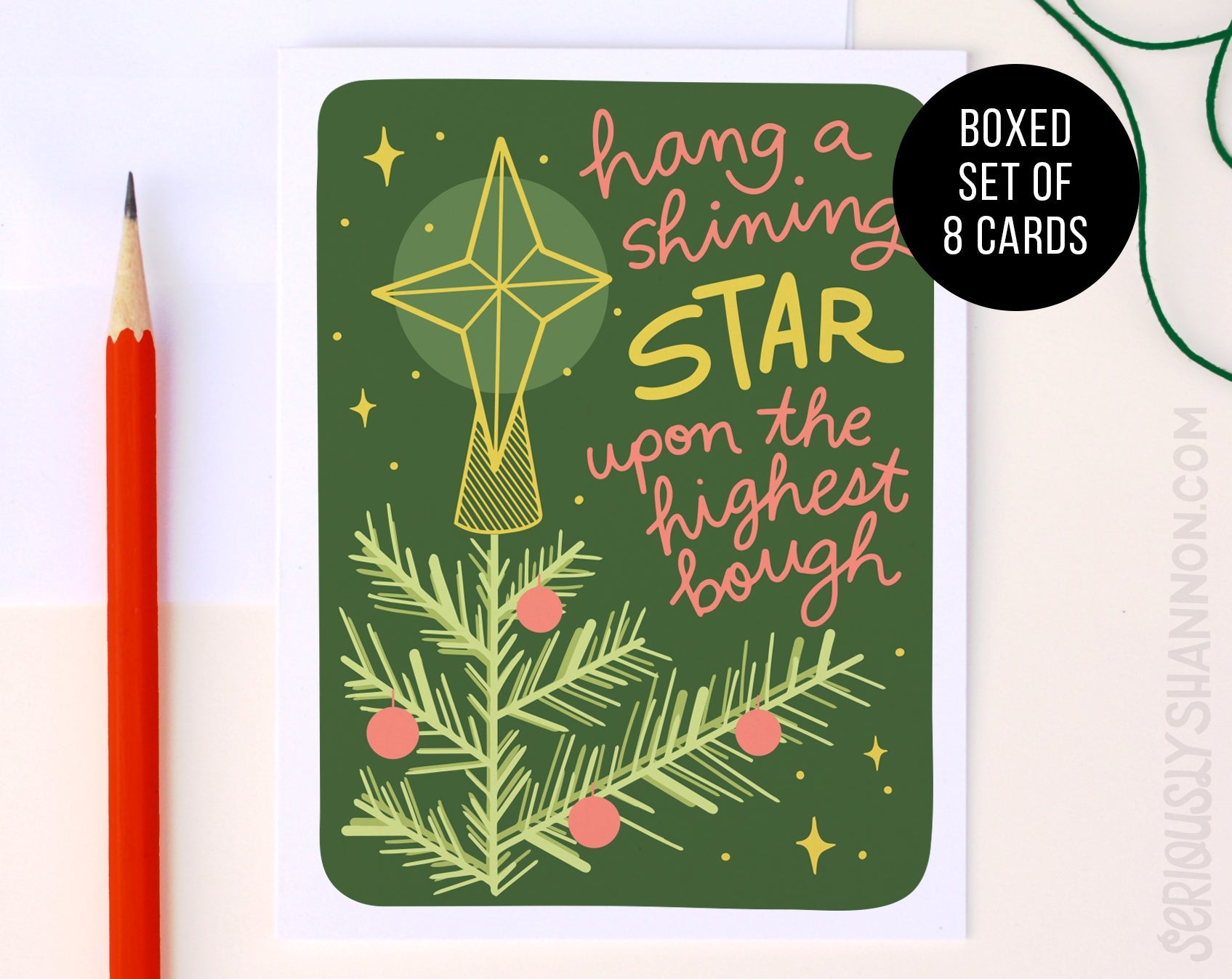 Hang a Shining Star Holiday Cards Set of 8