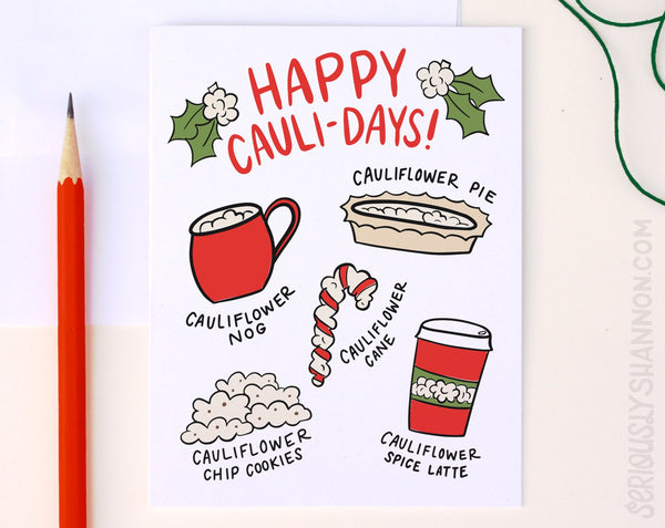 Happy Cauli-Days Holiday Card