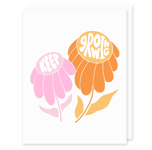 Keep Growing Card - Orange and Pink