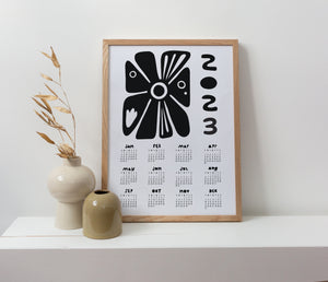 Modern Flower Poster Calendar 2023