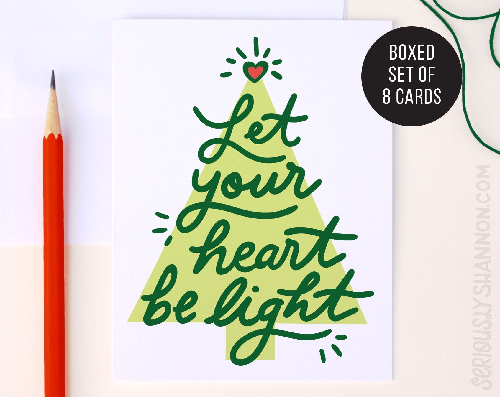 Let Your Heart Be Light Cards Set of 8