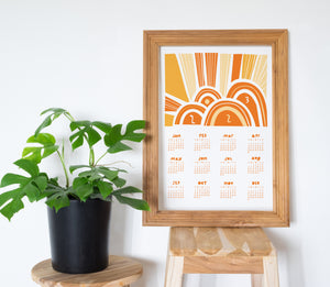 2023 Modern Poster Calendar, Orange