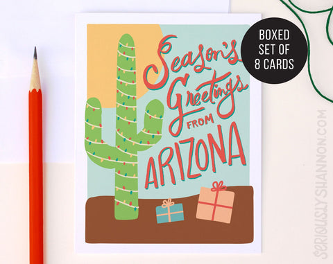 Season's Greetings From Arizona Boxed Set of 8