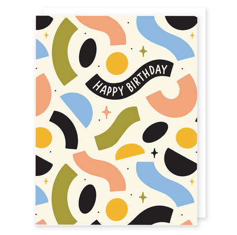 Wavy Pattern Birthday Card