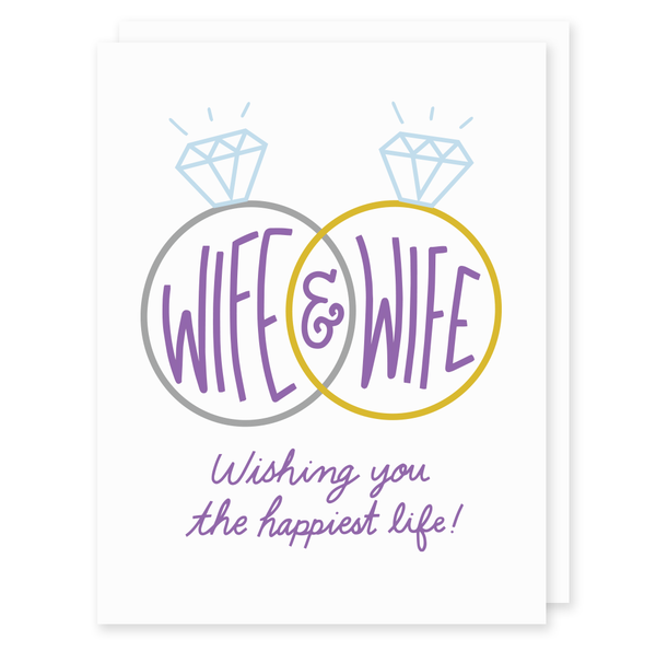 Wife and Wife Wedding Card