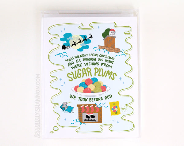 Sugar Plum Gummies Holiday Cards Set of 8